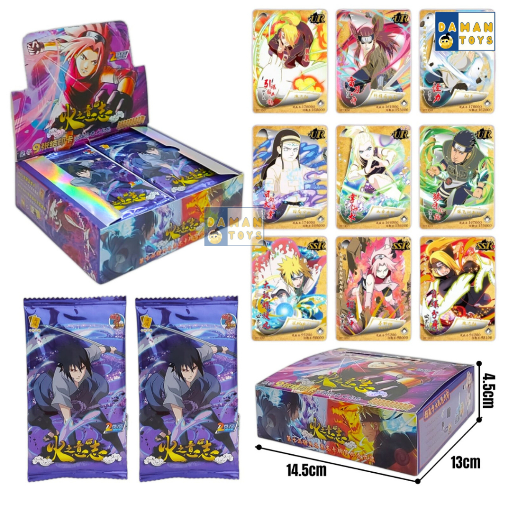 180 Pcs Kartu Anime Naruto Baruto 1 Box Grosir 36 Pack