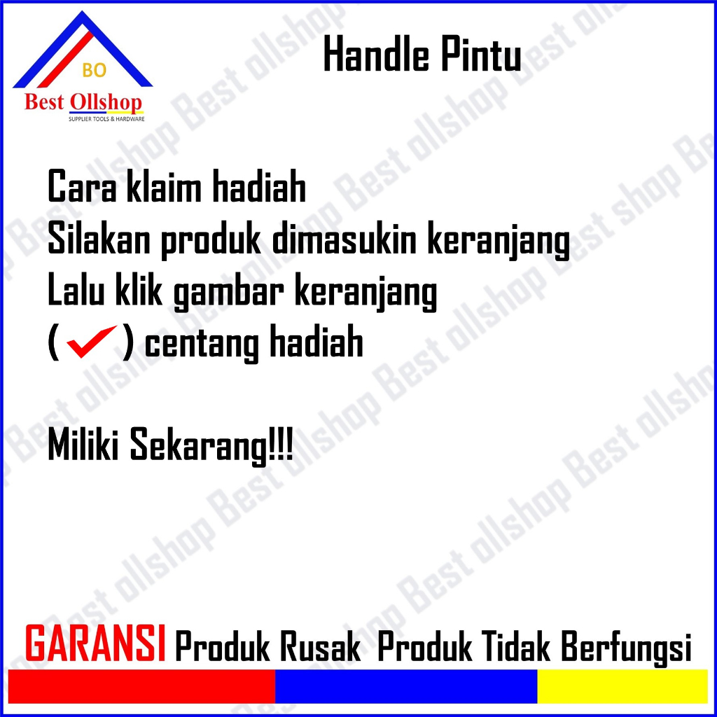 Kunci Pintu Rumah Handle Slot Set Tanggung Putih Kuning 17