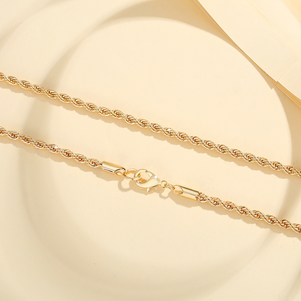 Lanme Jewelry Kalung Rantai Wanita Titanium Steel Simple Korean Style Gold Klavikula Rantai Perhiasa