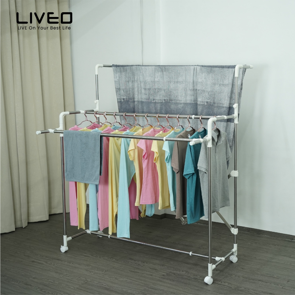 Jemuran Lipat Lantai Baju Liveo LV-758 / Liveo Smart Clothes Organiser