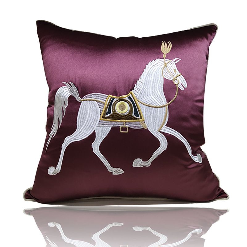 Sarung bantal Sofa horse bordir 50x50 import premium/Pillow cushion cover