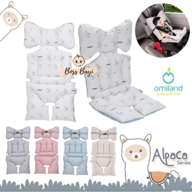 OMILAND - Alas Stroller Bayi + Bantal Dot