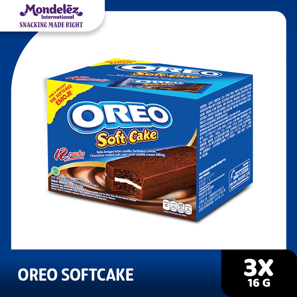 

[3's x 16 gr] Oreo Soft Cake Pack 3 x 16 gr