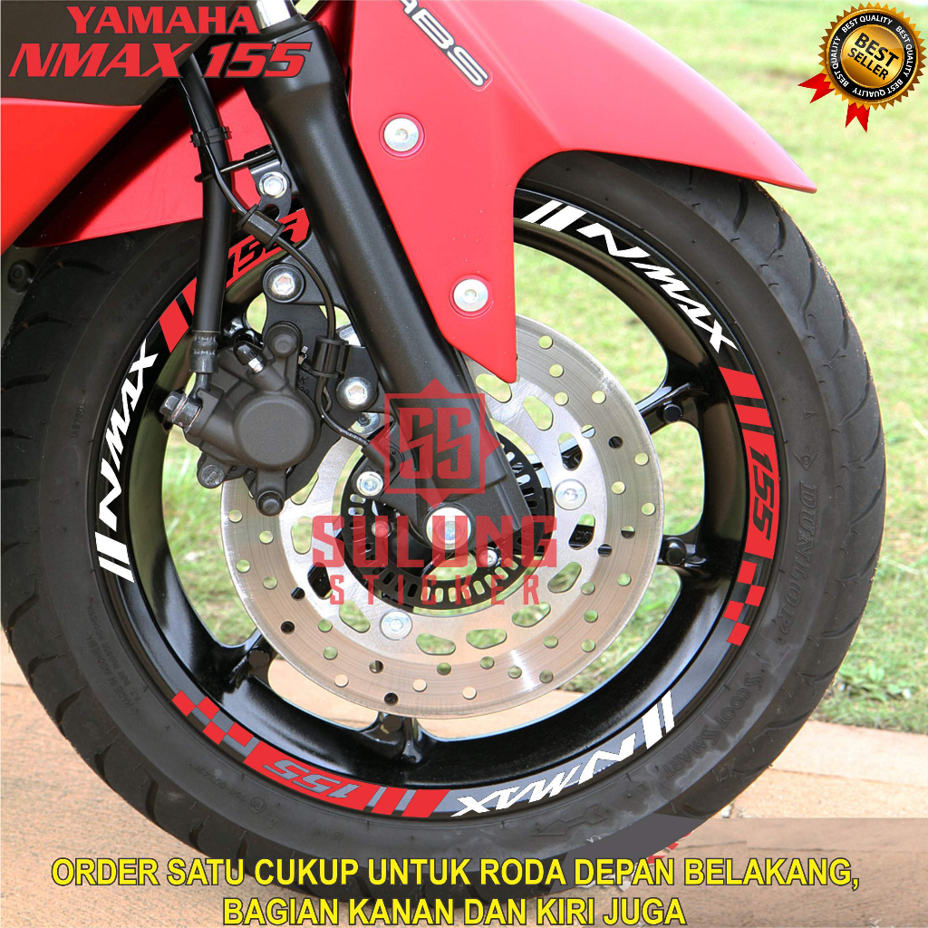 Stiker Cutting Lis Velg Motor Yamaha NMAX 155 Sticker List Pelk