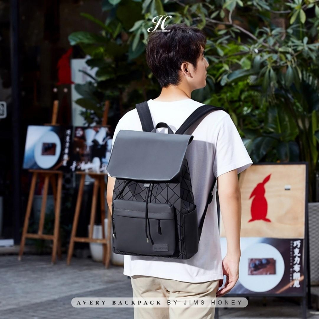 Jims Honey Avery Backpack Tas Ransel Pria Wanita Sekolah Kerja JH Berkualitas Fashionable