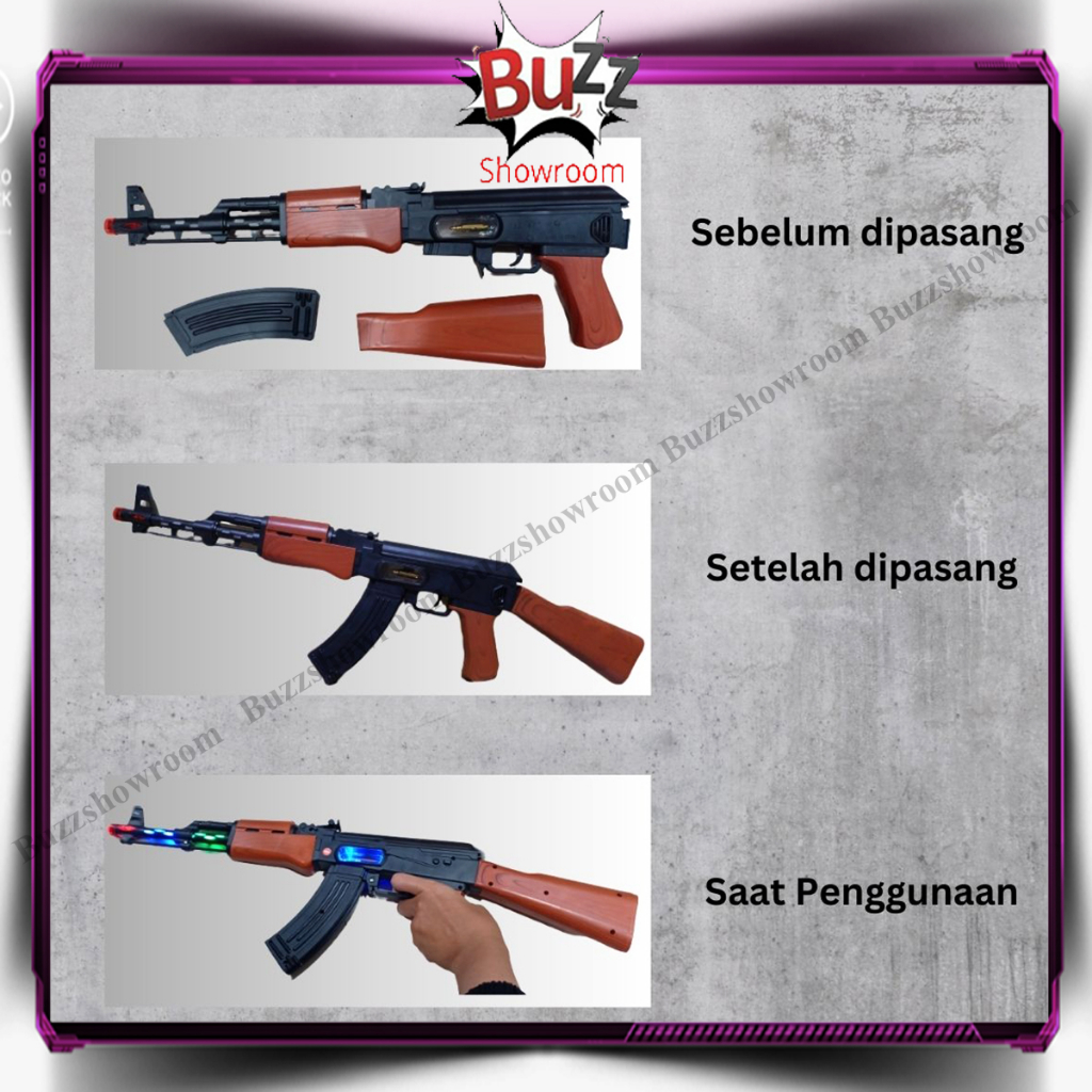 Tembakan Anak Sniper Rifle AK47 Mainan Pistol Senjata Senapan Infrared Gun AK 47