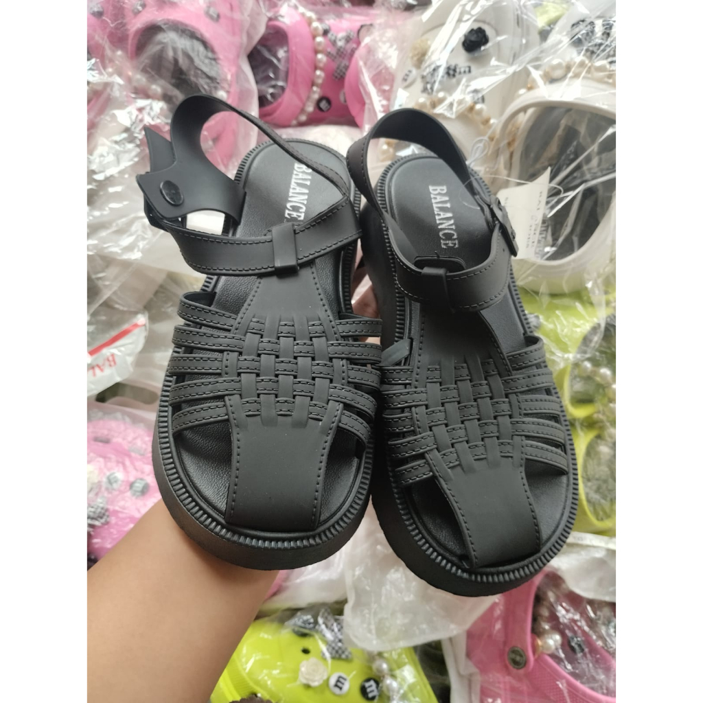 Sepatu sandal wanita bertali 971-A1 /sandal karet jelly wanita import