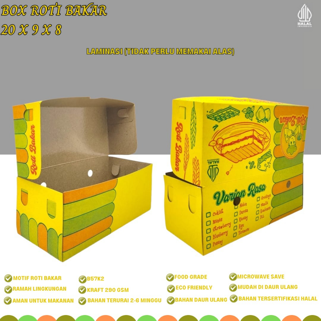 Box Roti Bakar Toast Box (B57K2-20X9X8 Cm)