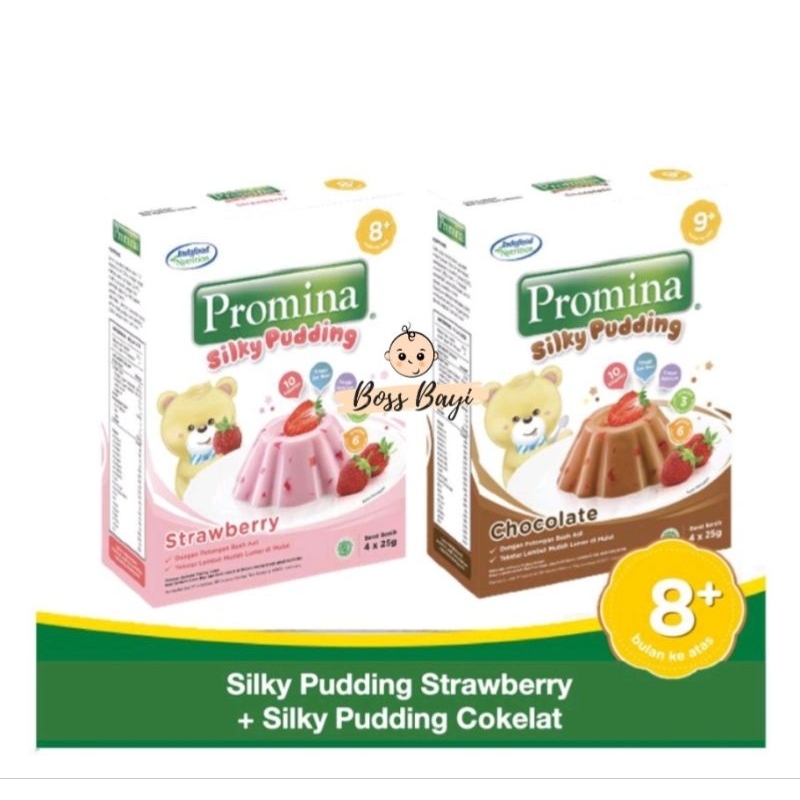 PROMINA - Silky Pudding Strawberry / Coklat ( Pudding MPASI Bayi /Anak )