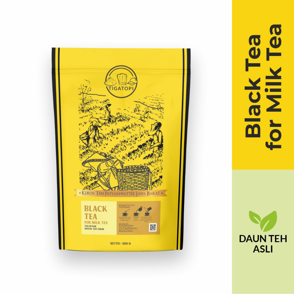 

TIGATOPI Black Tea for Milk Tea | Teh Hitam untuk Teh Tarik 200 gr