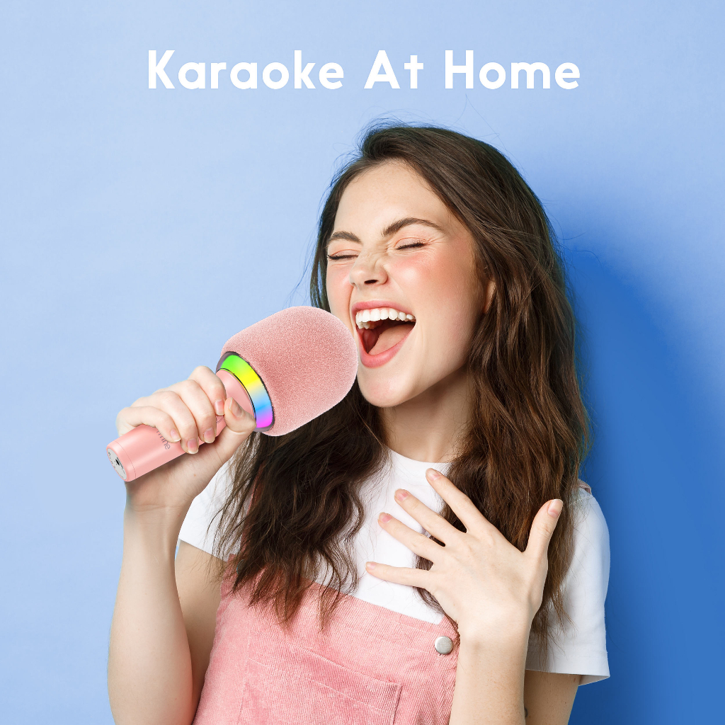 【READY STOCK】L8 Wireless Karaoke Microphone Handheld Mic With Speaker