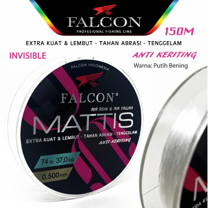 SENAR / LINE MONO FALCON MATTIS (Color CLEAR) 150m