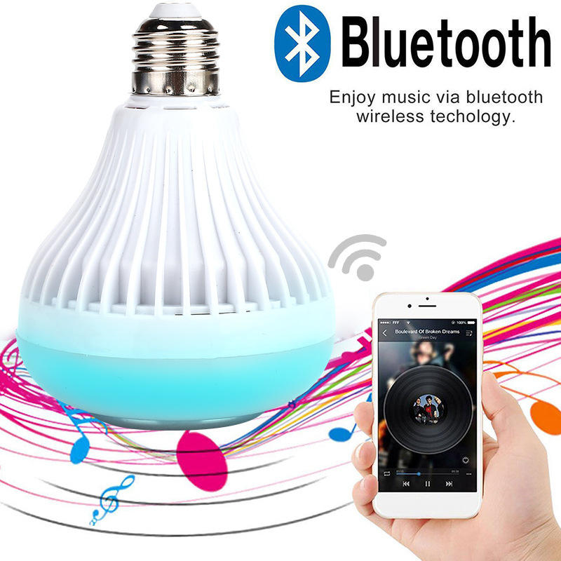 Bohlam Speaker Musik Bluetooth 2 in 1 - Lampu Speaker LED