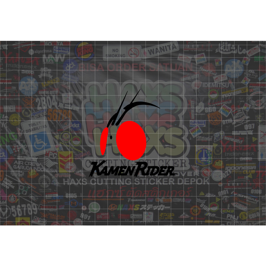 Cutting Sticker Kamen Rider Latin Ukuran 7 Cm Untuk Motor Mobil V1