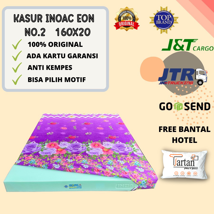 Kasur Busa Inoac Murah no 2 tebal 20 cm EON LG D 23 Ukuran 200X160X20 CM Garansi 10 Tahun