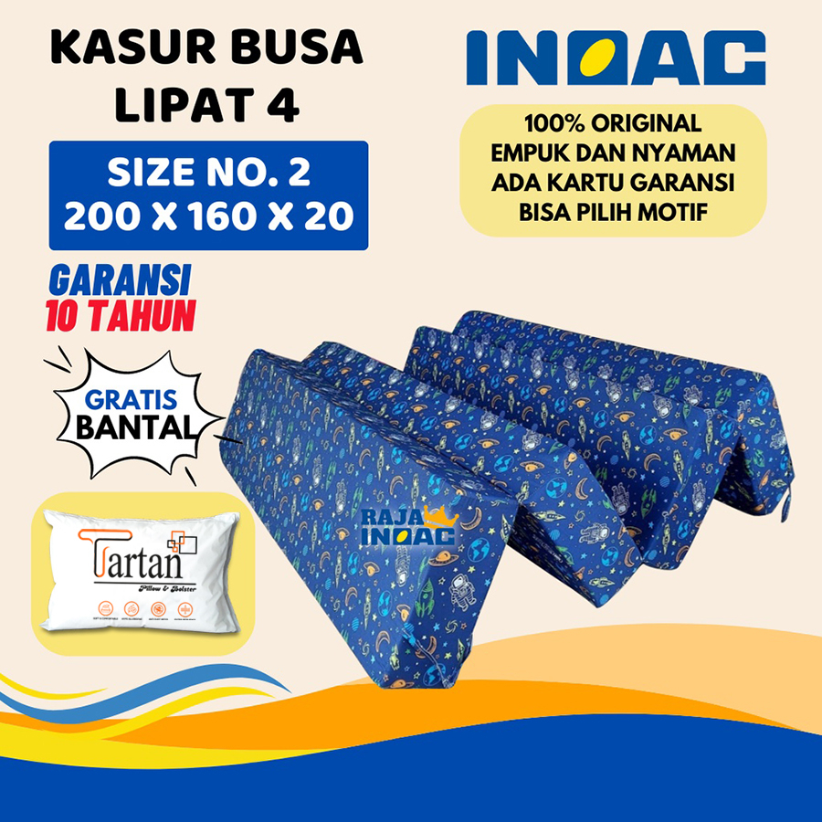 [200x160x20] Kasur Lipat Busa INOAC Original NO. 2 Ukuran 200x160x20 cm Garansi 10 Tahun Empuk Awet Tahan Kempes