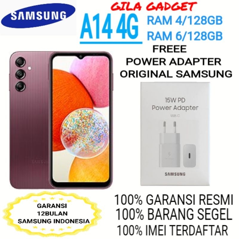 SAMSUNG A14 4G RAM 4/128GB + RAM 6/128GB GARANSI RESMI