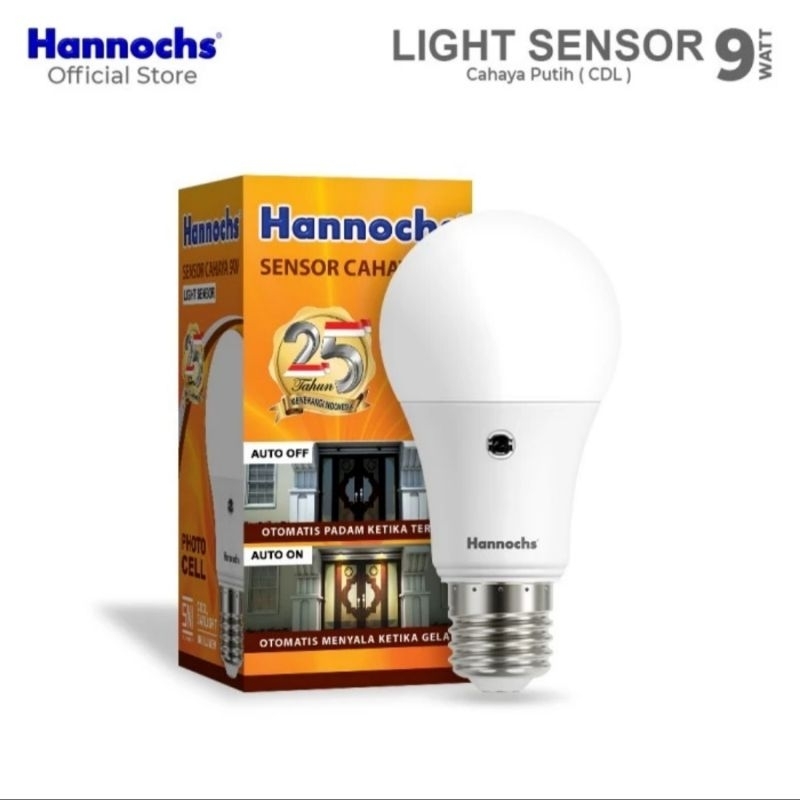 LAMPU LED HANNOCHS 9W LIGHT SENSOR