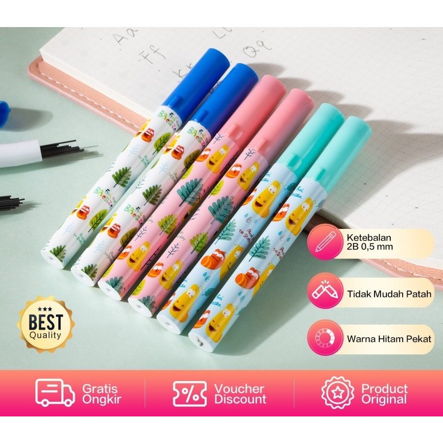 

DELI Larva Mechanical Pencil Leads 0.5mm 2B E7008 Deli isi Ulang Pensil Mekanik Refill Deli Anak Pensil Mekanik Deli Pinsil Mekanik ( 1 PCS ) Perlengkapan Sekolah Anak Stationery ATK Kantor Office
