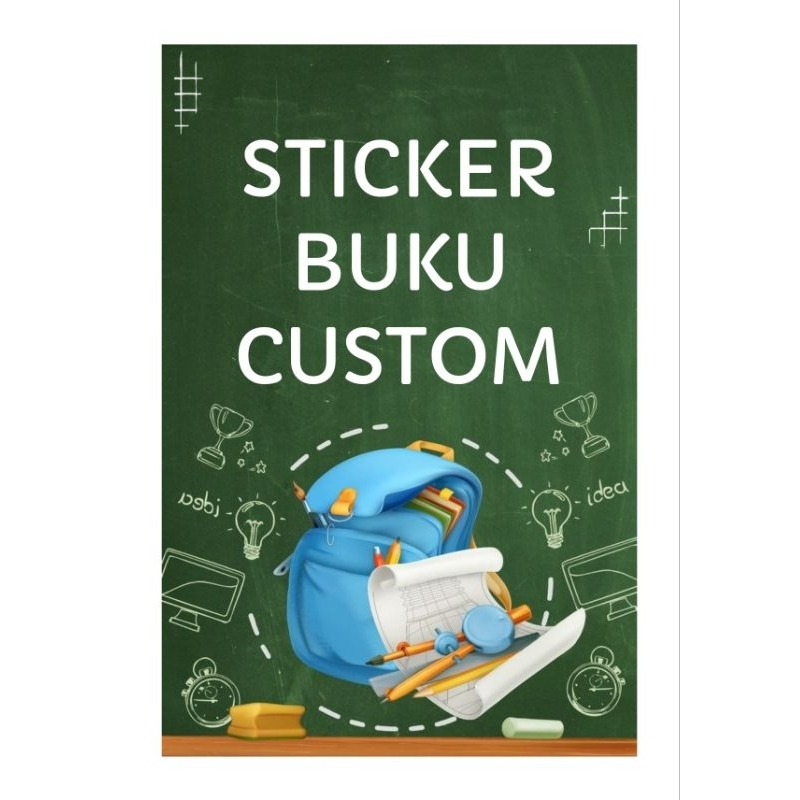 

stiker buku custom