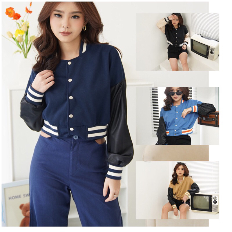 MIA CROP BOMBER | JAKET CROP WANITA