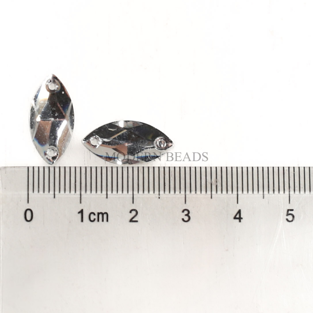 [100 pcs] Payet / Diamond Kristal Resin Putih Grade A Mata 6x12mm 9x18mm