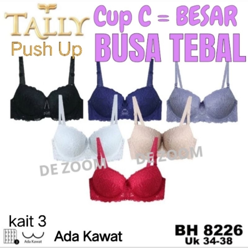 BH Push Up Busa Tebal Cup C = Besar Tally 8226 Berkawat kait 3
