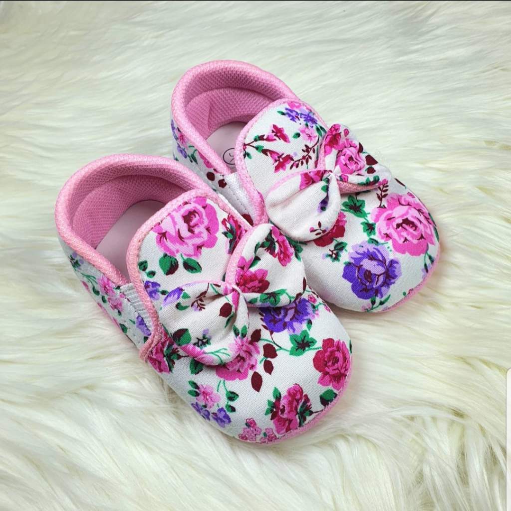 Sepatu bayi perempuan 0 - 12 bulan Polkadot