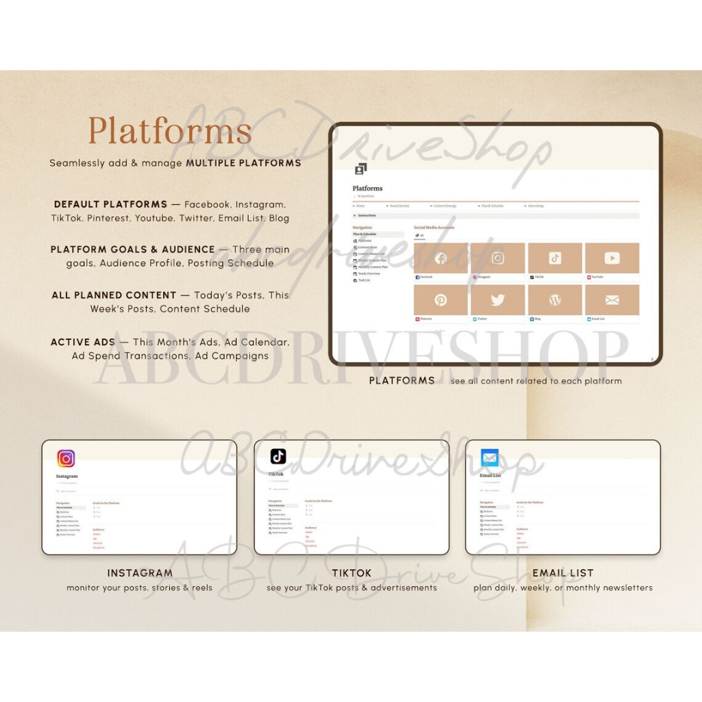 Notion Template - Social Media Planner