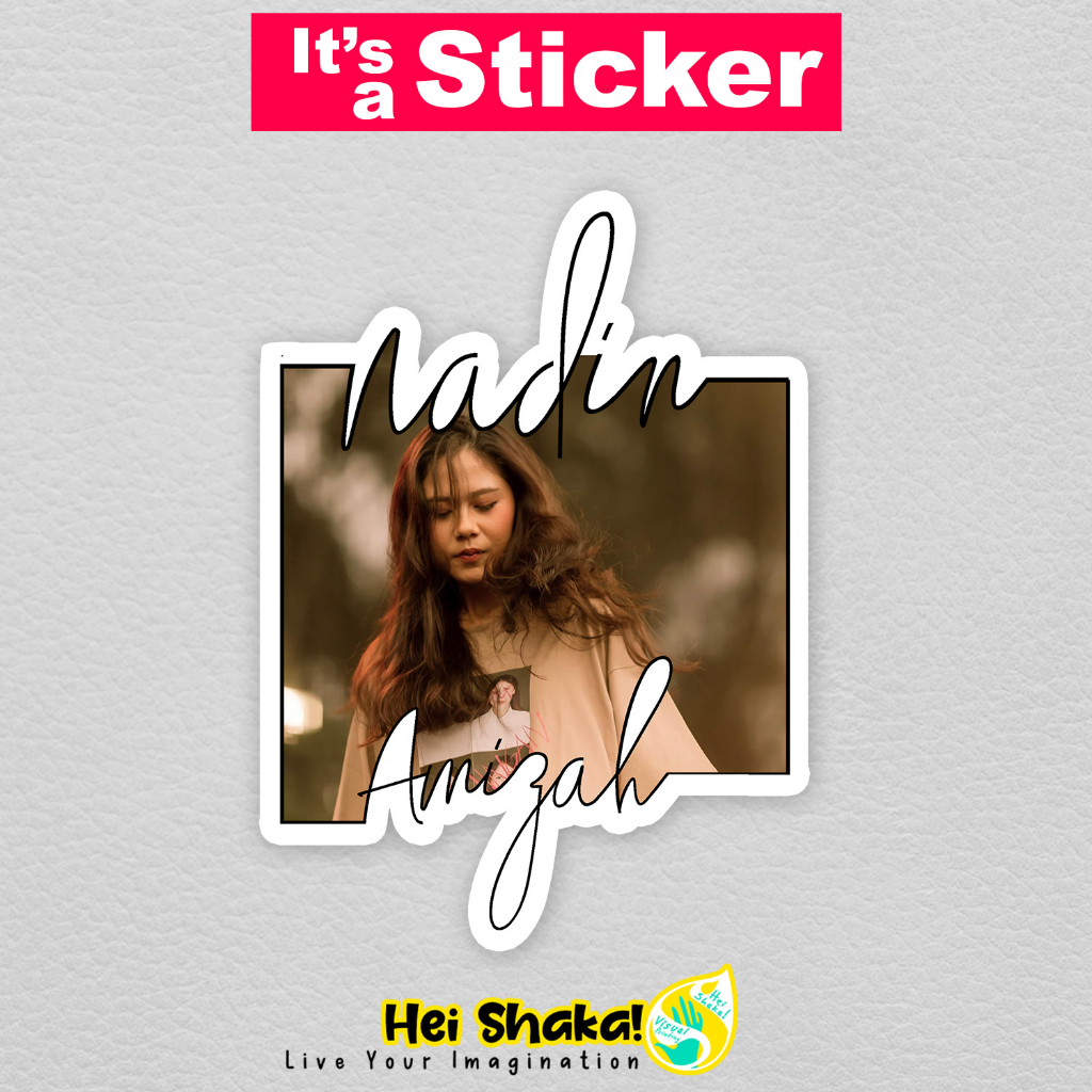 Stiker Nadin Amizah Sticker Indie Musik Bahan Vinyl Anti Air