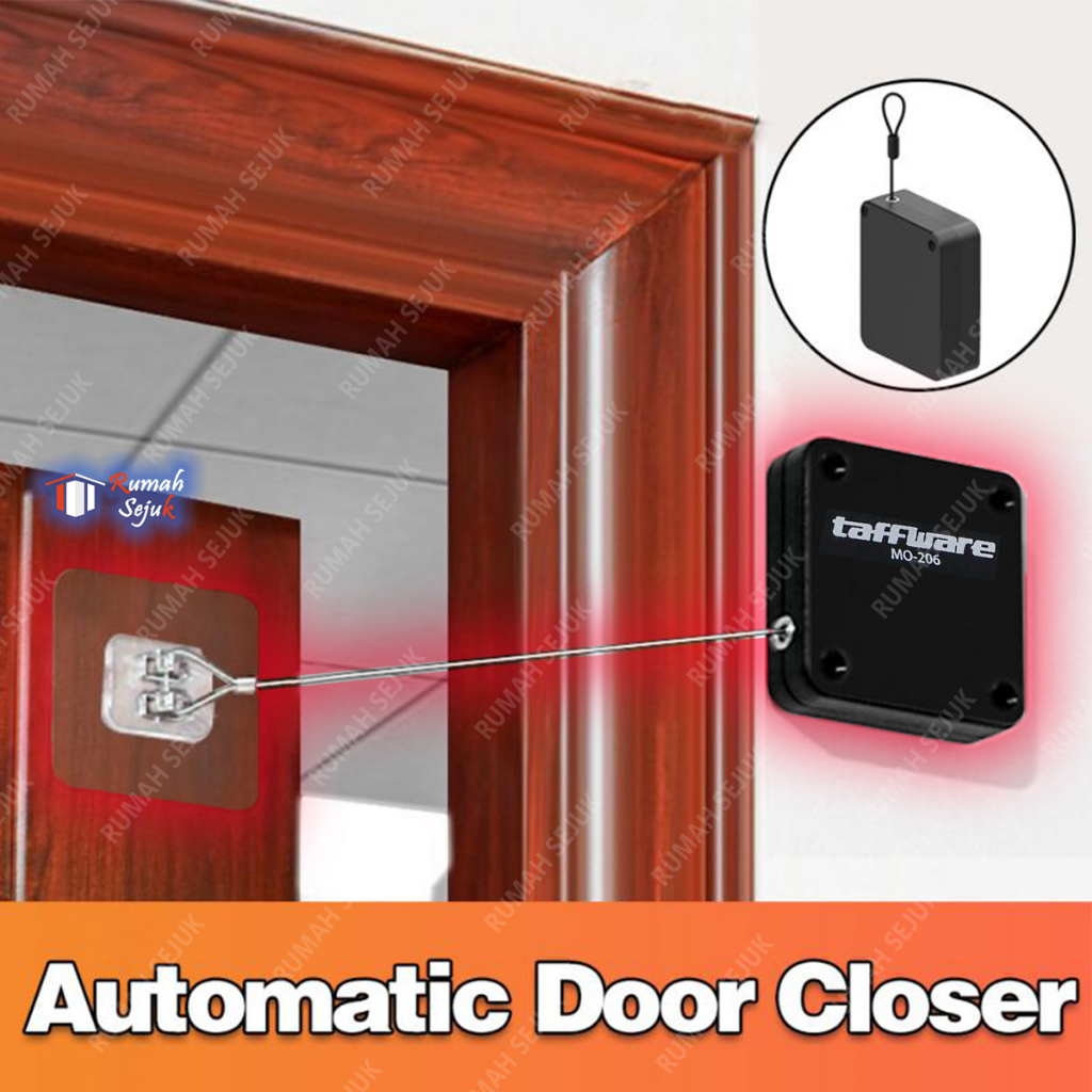 Keamanan Rumah Tutup Pintu Otomatis Automatic Close Door Closer Lock Taffware Taffhome Beban Hingga 800g