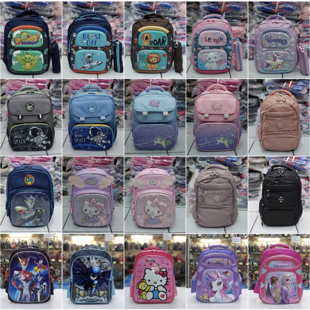 Tas import ransel anak pg tk sd kls 1 kls 2 bahan dasar premium anak laki laki anak perempuan