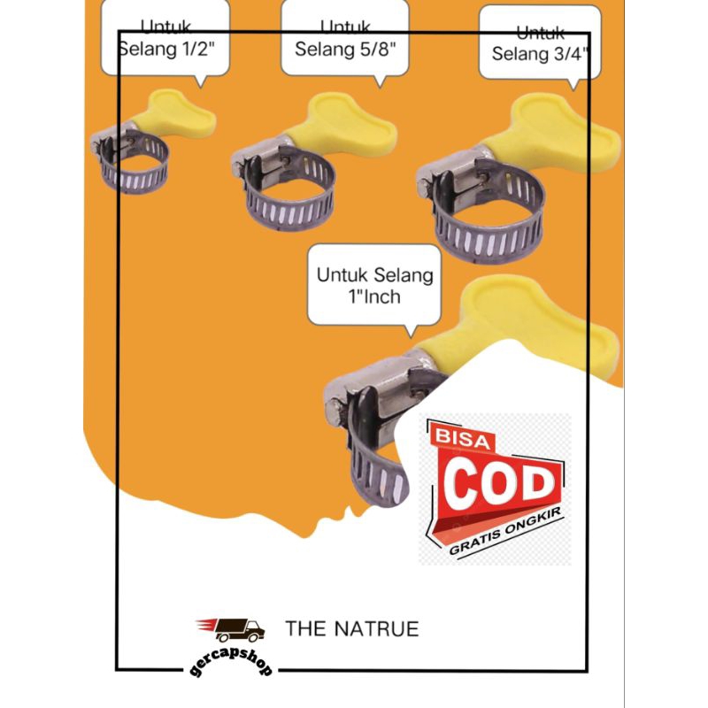 klem selang air putaran kupu kupu gampang easy kuping pipa water hose clamp pengikat ikat penjepit jepit klaim claim garden selang taman benang bening rumah rumahan kawat plat lock locking putaran putar wire besi galvanis stainless lempeng lempengan klaim
