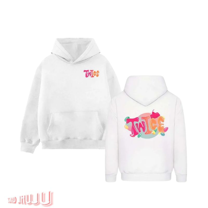 Hoodie Jumper Twice 5th tour Ready To Be Houston (sablon font jelly DPN BLKNG)