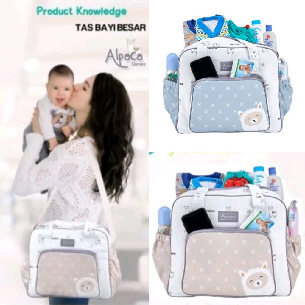 Tas Bayi Besar Omiland Alpaca Series  Saku Print -OB27204