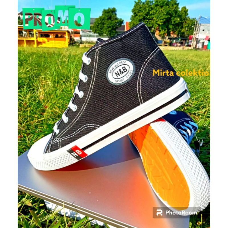 Sepatu sekolah  NB pria dan wanita TK,SD, SMP, SMA bott Soll karet mentah kuning hitam putih murah