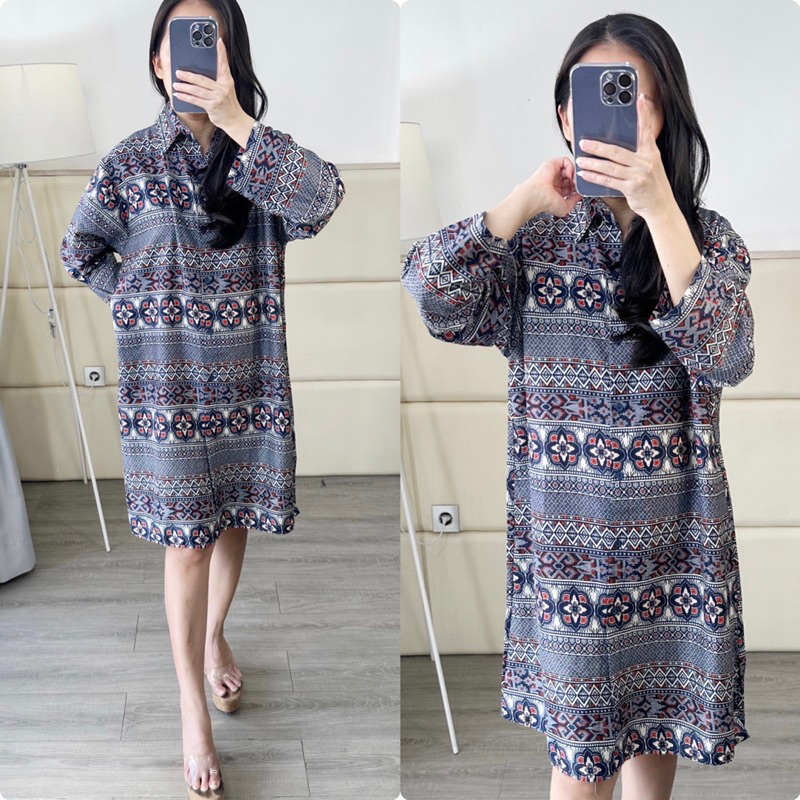 tunik rayon batik / tunik wanita bahan rayon motif batik / tunik fashion