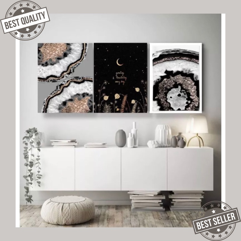 HIASAN DINDING ONE SET MARBLE QUOTE / HIASAN DINDING KAMAR / HIASAN DINDING RUANG TAMU