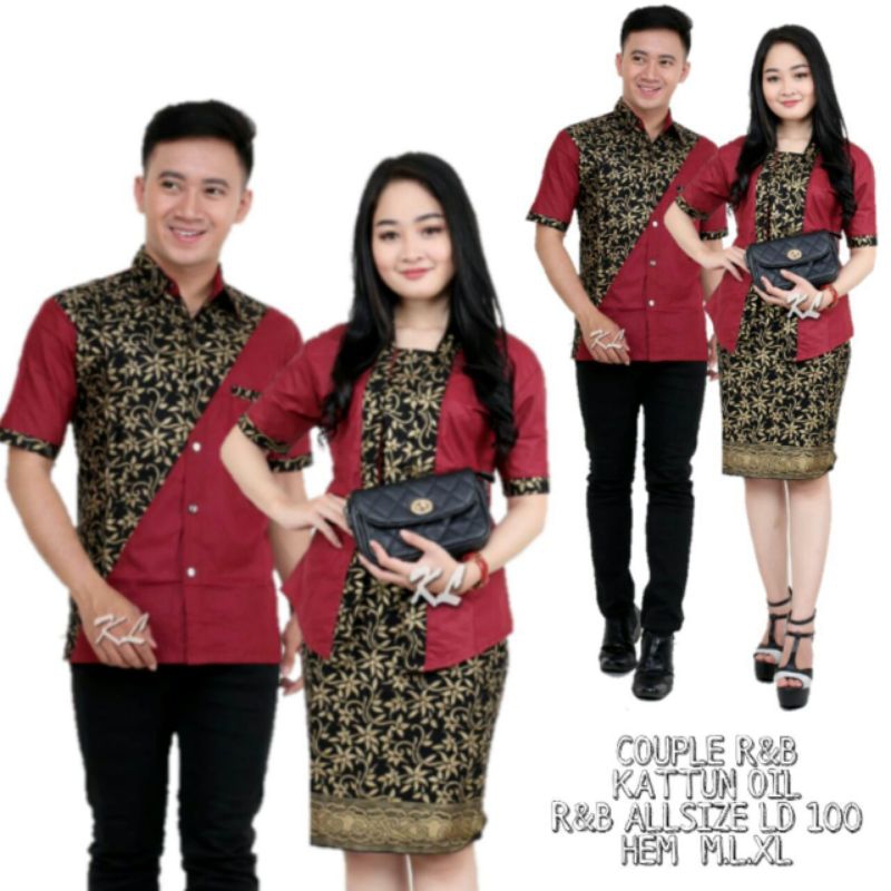 COUPLE RNB SPAN KOMBINASI COUPLE BATIK R&amp;B COUPLE SPAN BATIK