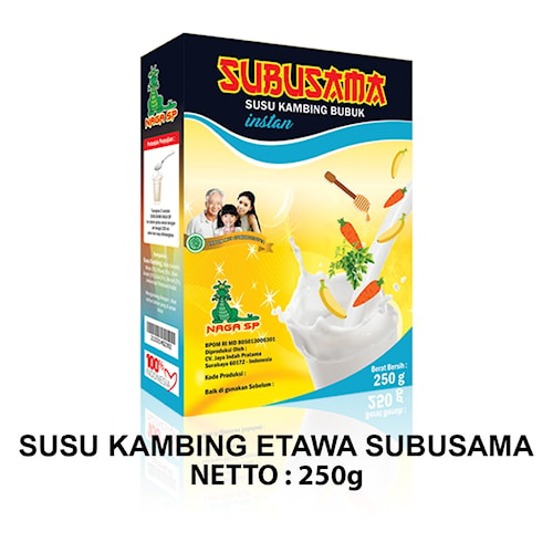 

Susu Kambing Etawa Naga Sp 250 Gram Merk Subusama