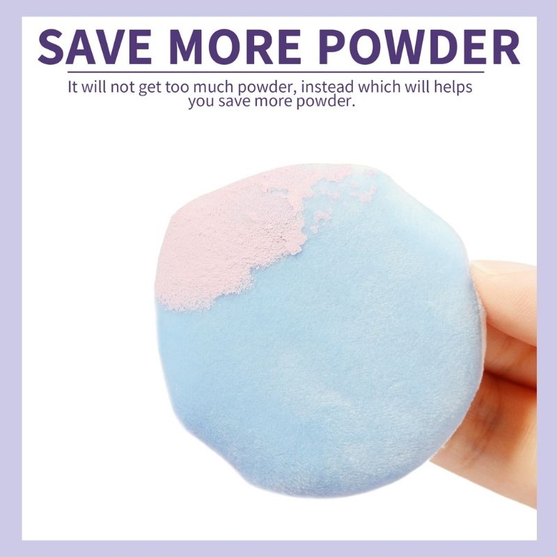 GLAMFIX Flawless Loose Powder Puff Isi 2 Pcs