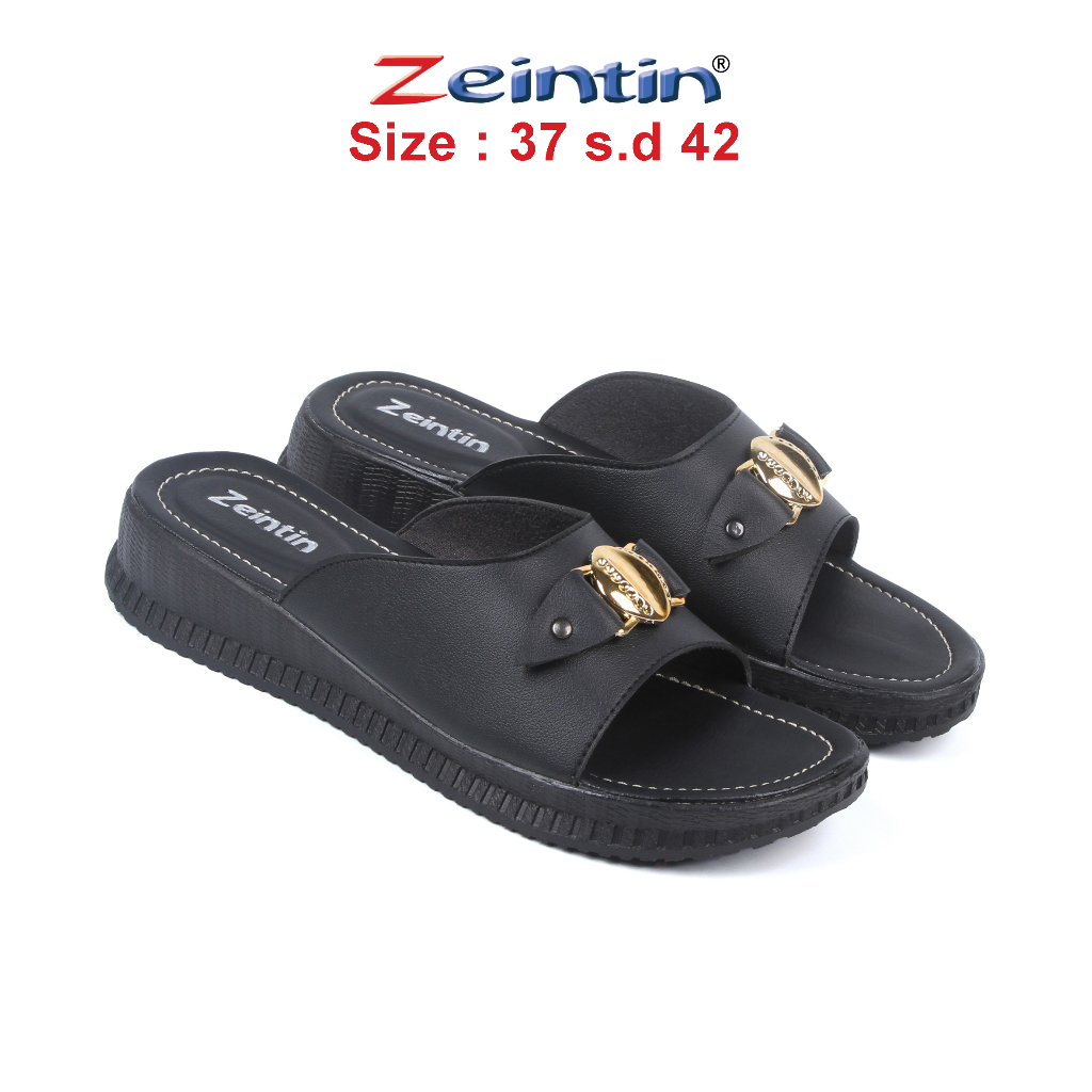 Zeintin - Sandal Wanita kulit Sintetis Slip On Sandal Wanita Wedges Model Baru Original Zeintin HP