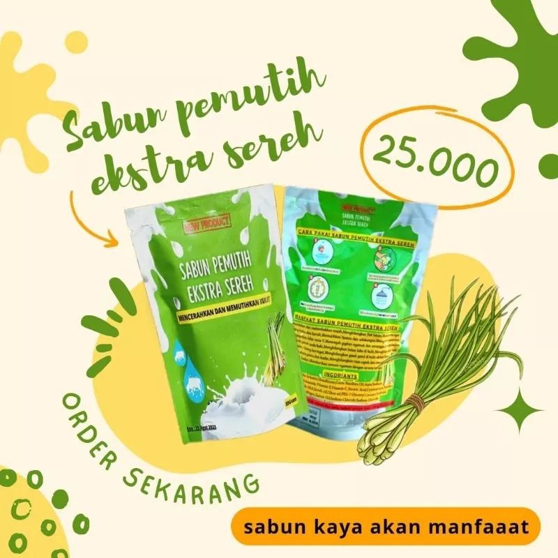 Sabun pemutih exstra sereh original 100%