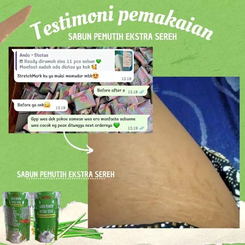 Sabun pemutih exstra sereh original 100%