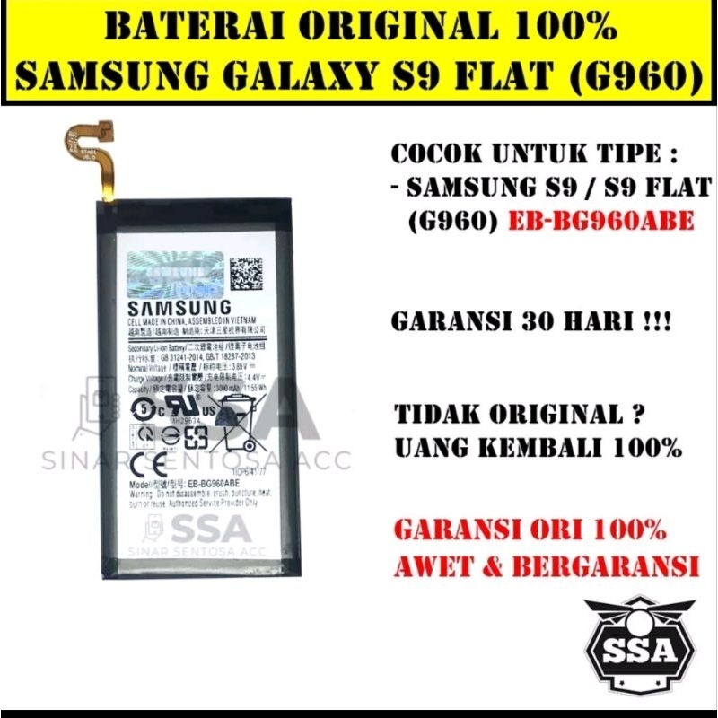 Baterai Batre Samsung S9 Flat G960 Original Garansi