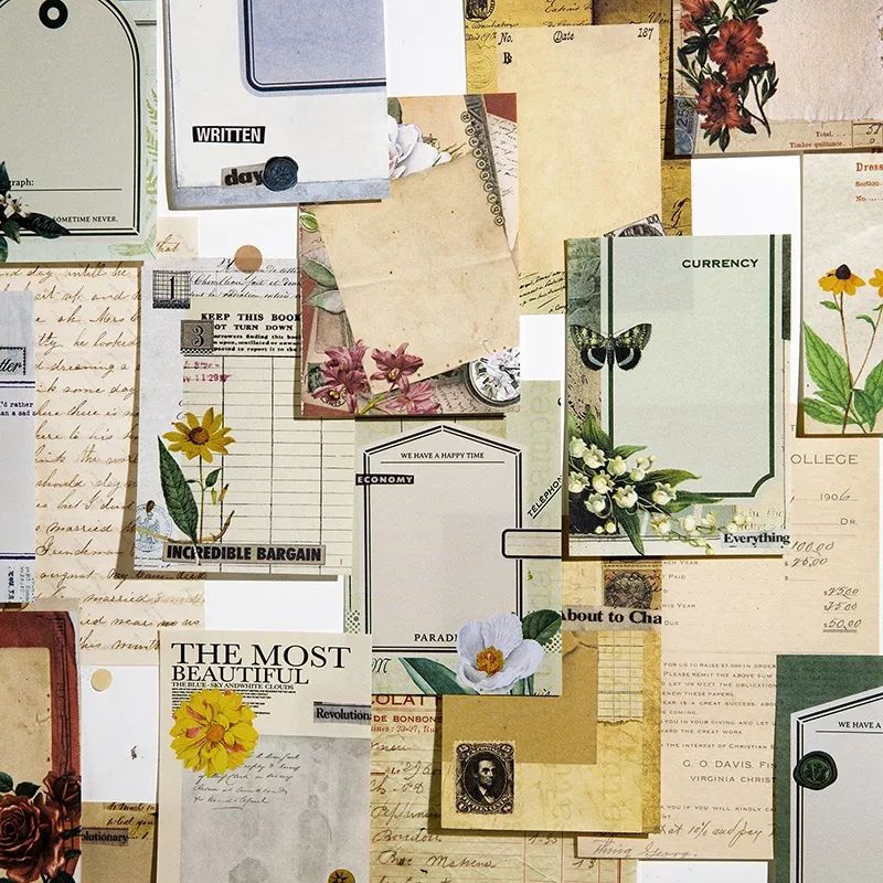 

10 lembar Kertas Deco "We have a happy time, paradise" vintage jurnal [ Ridhl Stuff ]