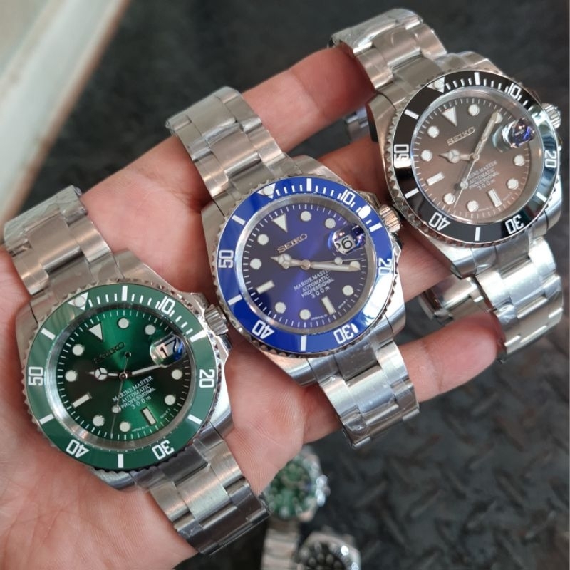 Jam tangan Automatic Japan SEIKO Mod Submariner GMT Master Custom NH35A Original
