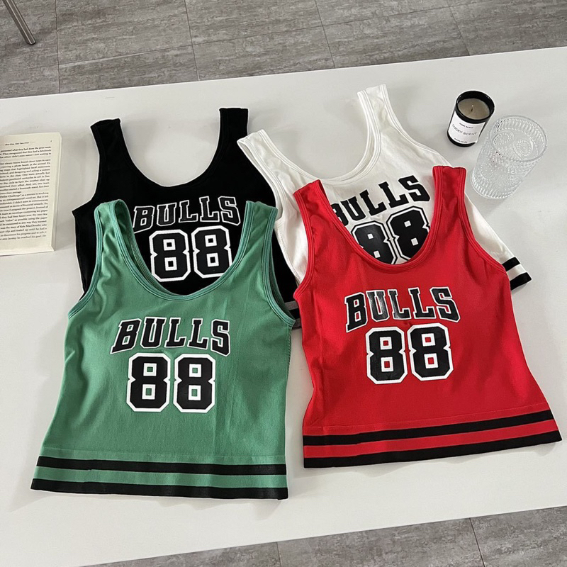 Tanktop Sport Olahgara (T133 BULLS)/ CUP BRA Tang top Atasan Import 100%