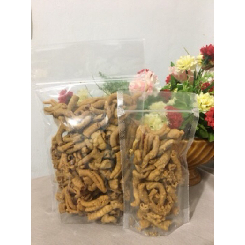 

Kripik Usus Original dan pedas 1/4kg