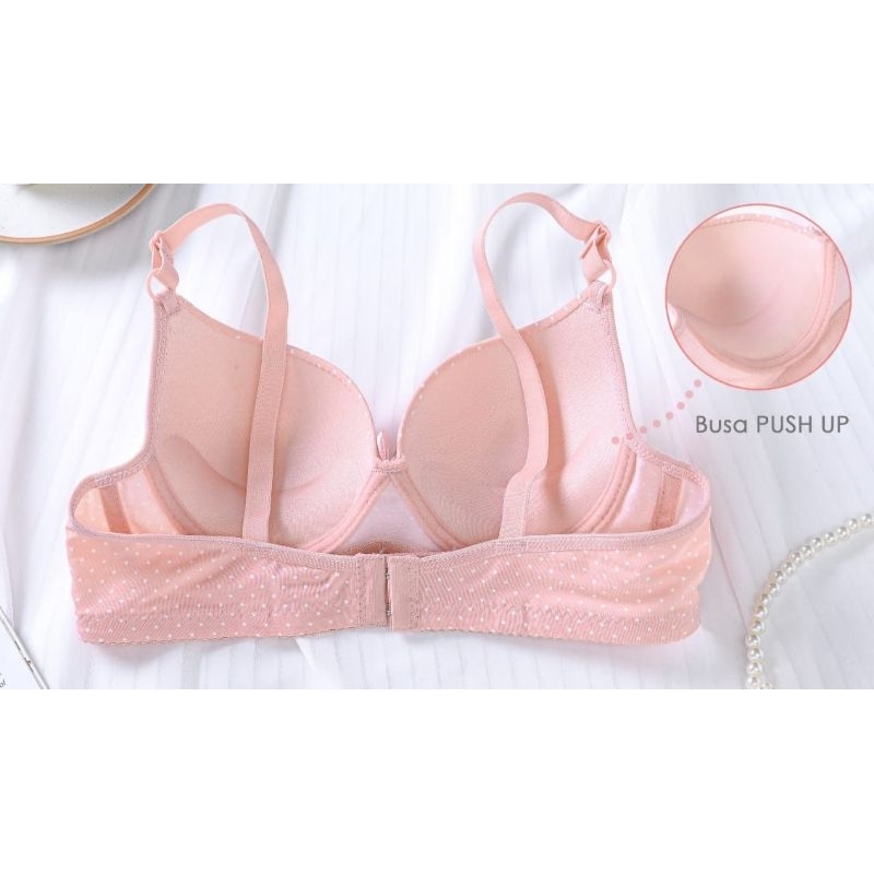 push up bra bintik 8050 bh ada kawat cup A size 34-40 daily bra tiana bh remaja kawat polkadot